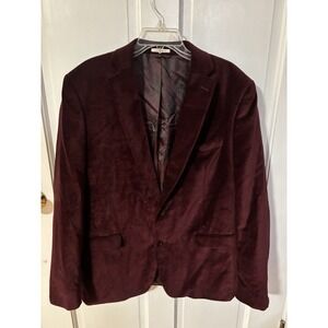 $425 Bar III Men's‎ Red Solid Slim-Fit Blazer Coat Suit Jacket Size 44R